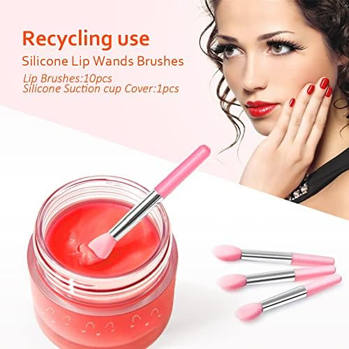 10 Peças De Pincéis De Silicone Para Lábios E Maquiagem