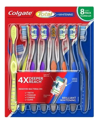 Cepillo Dental Colgate Total Whitening 8 Unidades