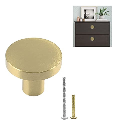 1puLG Pomos De Gabinete Latn Macizo, 2 Unidades