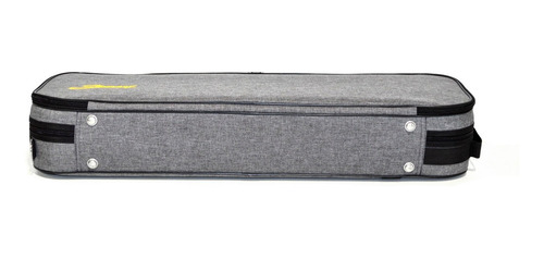 Imagem 2 de 6 de Estojo Case Violino 4/4 Retangular Luxo Premium Cinza R0249