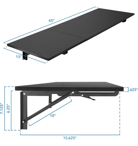 ¡móntalo Mesa Desplegable Resistente [45 X 15 X 7.12...