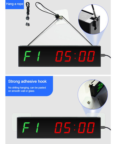Reloj Led De Pantalla Grande Para Gimnasio Con Control Remot