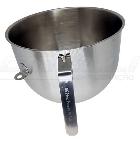 Imagem 6 de 8 de Tigela Bowl Inox Batedeira Kitchenaid 7 Qt Kec97 Kec50 6.9 L