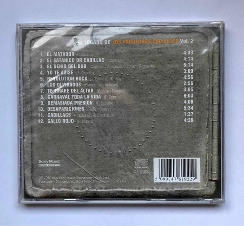Los Fabulosos Cadillacs - El Legado Vol.2 (cd) Nuevo Sellado