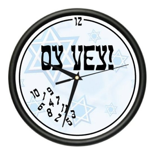 Oy Vey Reloj De Pared Divertido Yidish Judio Temple School 
