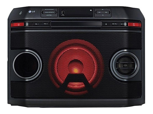 Minicomponente LG Xboom OL45 negro y rojo con bluetooth 220W de potencia - 100V/240V