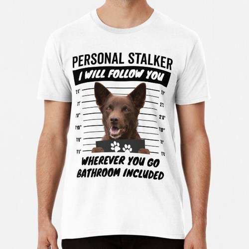 Remera Perro Acosador Personal - Kelpie Australiano Rojo ALG