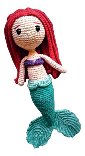 Princesa Disney La Sirenita Ariel Amigurumi (33 Cm) 