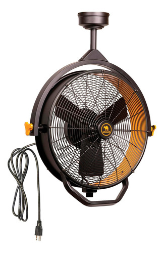Ventilador De Techo Mule 18 Pulgadas negro/naranja Tres Aspas Coolfan