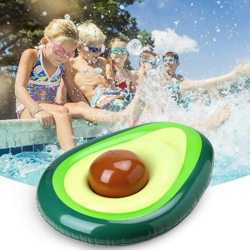 Flotador Salvavidas Aguacate Gigante Inflable Para Alberca Verde