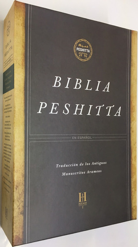 Biblia Peshitta, Caoba Duotono Símil Piel Con Índice