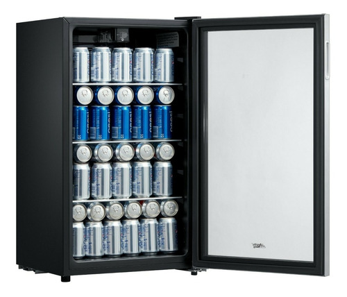 Mini Refrigerador Bar Puerta De Vidrio 126 Latas Frigobar