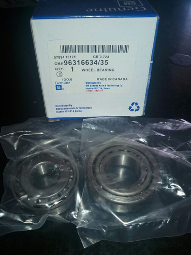 Rodamiento Trasero Spark Matiz Original Gm Juego