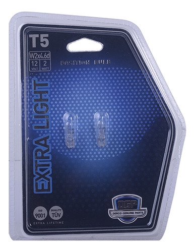 Ampolleta Extra Light T5 De 12v Y 2w Base W2x4.6d Dgp