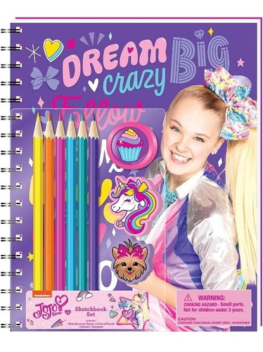 Libreta Dibujo Sketchbook Jojo Siwa Nickelodeon 