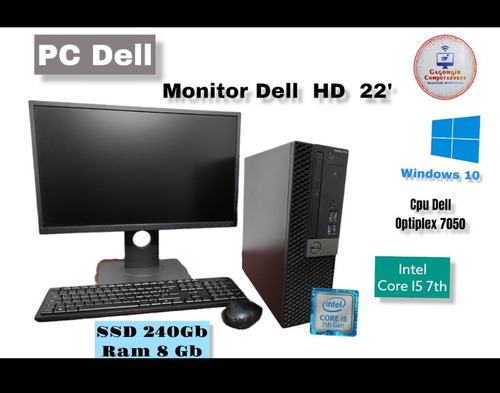 Computador Dell Optiplex Core I5 De 7th Gen 8gb 240 Ssd Corp