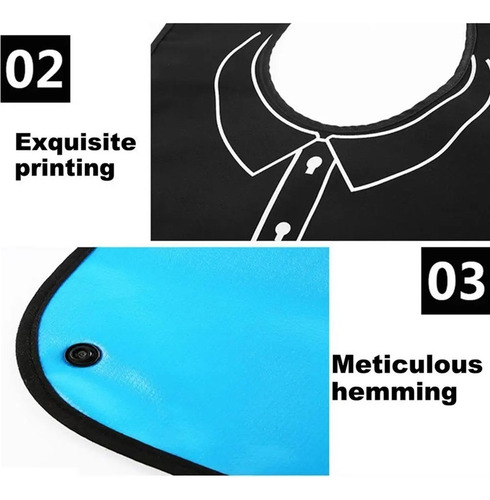 Baberos Impermeables Ajustables, Para Personas Mayores 2x