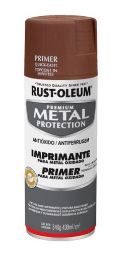 Aerosol Rust Oleum Metal Protection / Fondo Rojo 340g