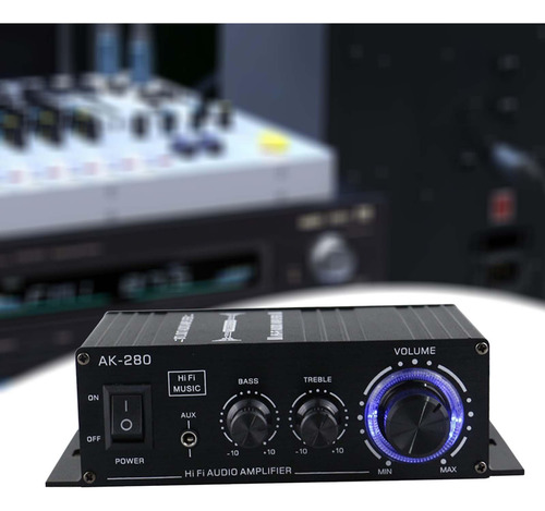 Potencia De Audio Estéreo Ak-280, Amplificador Receptor De