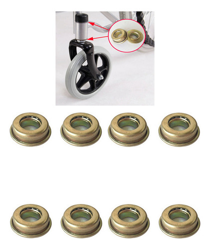 A Juego De 8 Cojinetes De Horquilla Delantera Para Silla De