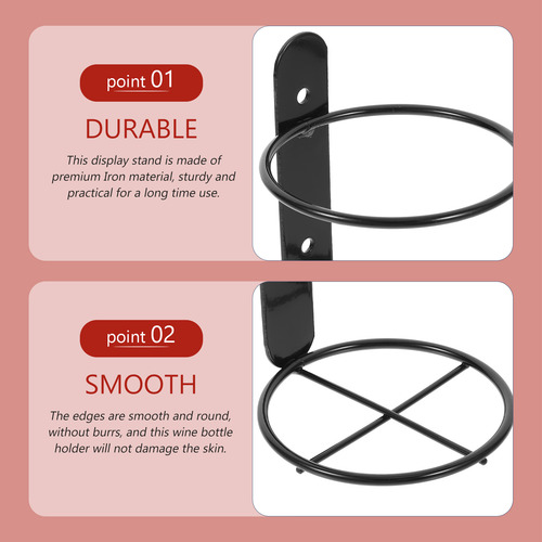 Estante De Pared Para Botellas Individual Con Soporte De Par