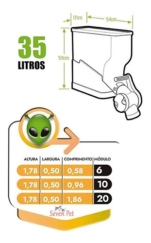 Alimento para semillas de arroz, maíz, frijoles, 35 litros, color naranja, de Grain Storer
