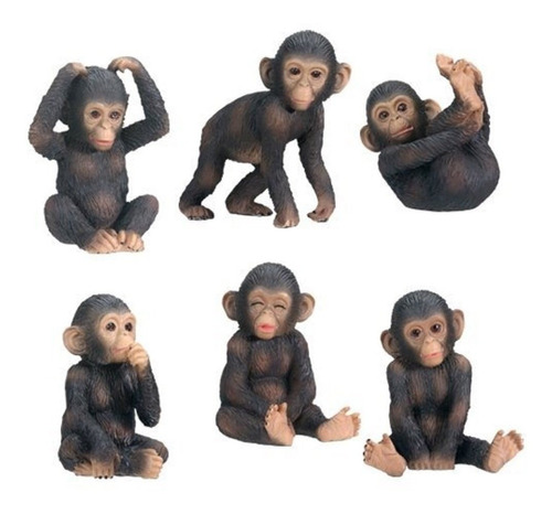 Figura Escultura Chimpanz 6 Unidad