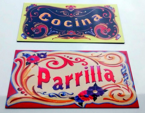 Chapa Retro Vintage Filete Argentina - 25 X 15 Cm
