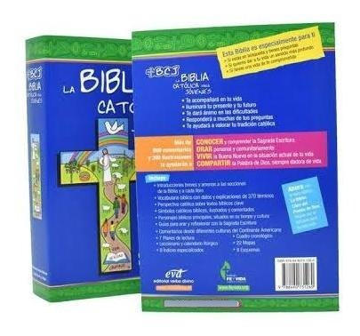  Biblia Católica Para Jóvenes Tamaño Grande Blanco Y Negro 