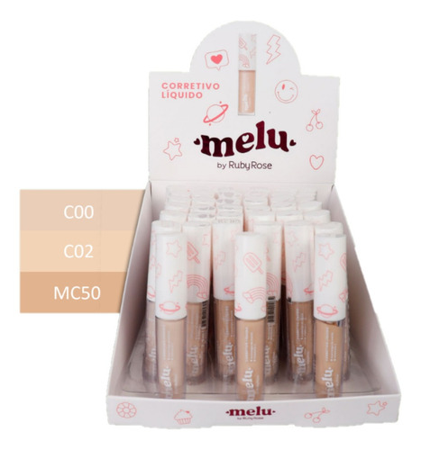 Box C/36 Corretivo Liquido Melu Rr1800g1 Ruby Rose