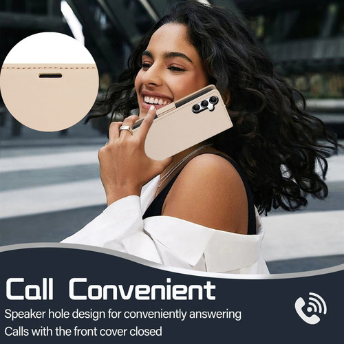 Funda De Piel Con Tapa Tipo Cartera Para Samsung Galaxy A56 A36 A26 A16 A06