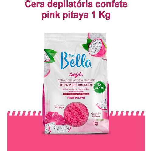 Cera Depilatória Quente Confete Grãos Pitaya Depil Bella 1kg