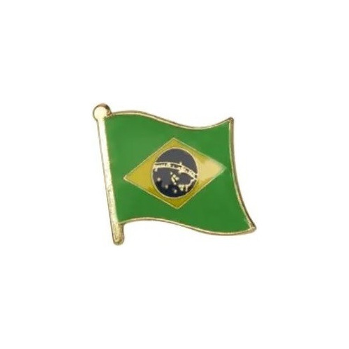Pin Broche Prendedor Metálico Bandera Brasil