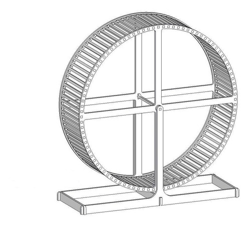 Vector Corte Láser Cnc Rueda Hamster Archivo Dxf