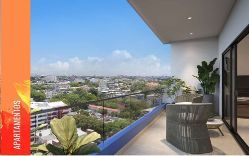 Apartamento Vista Al Mar 2 Habitaciones En Gazcue, Santo Domingo