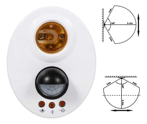 Enchufe De Luz Con Sensor De Movimiento E27 110-250v