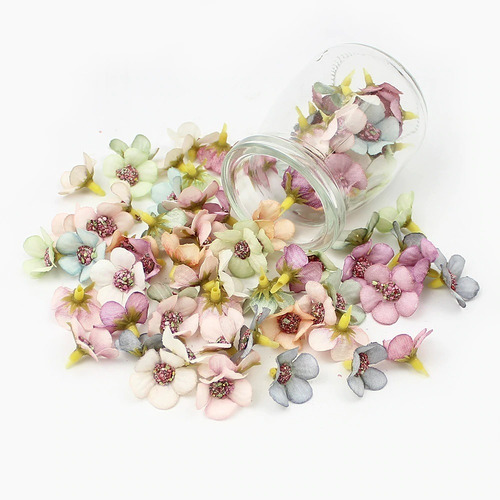 Imagen 6 de 8 de 50 Flores Artificiales Margarita Decoración Flor Mini Colore