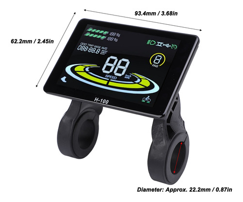 Medidor De Pantalla Lcd Para Patinete Eléctrico, Velocidad D