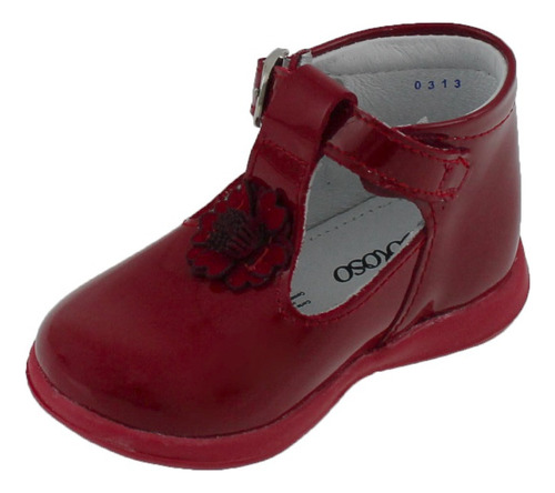 Zapato Niña Coloso 935 Piel Charol Rojo Arco Soporte 12 A 14