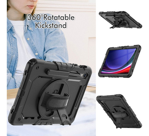 Estojo+lápis+alça De Mão Para Galaxy Tab S9 11 E S9fe 10,9''