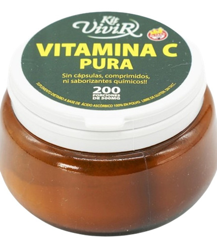 Vitamina C Pura En Polvo 200 Porciones (100g) Kit Vivir - Fw