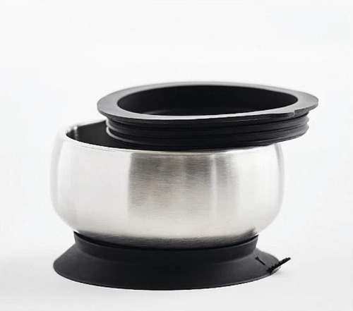Tigela Inox Com Ventosa E Tampa Preto (+4m) - Avanchy