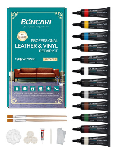 Boncart Kit Reparacion Vinilo Cuero Para Muebl Sofa Bolso 