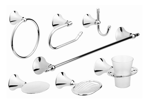 Set Accesorios Baño 8 Piezas Estalgrif Eleven 400/180