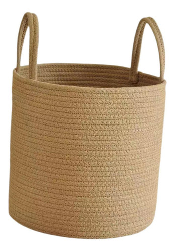Cesta Redonda Tejida Para La Colada Con Asas Para M