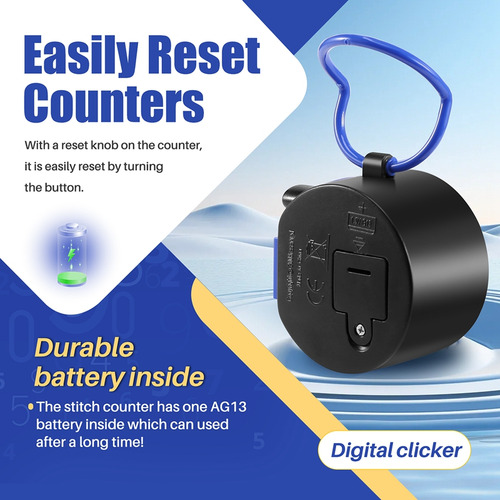 Clicker Electrónico Con Contador De Cristales, Puntada Digit