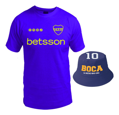 Remera + Piluso De Boca Juniors / N 10 / La Mitad Mas Uno 