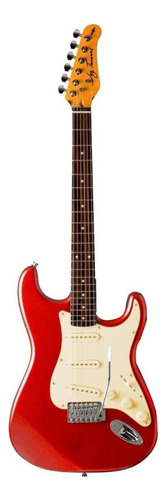 Guitarra eléctrica Jay Turser JT-300 double-cutaway de madera maciza metallic red brillante con diapasón de palo de rosa