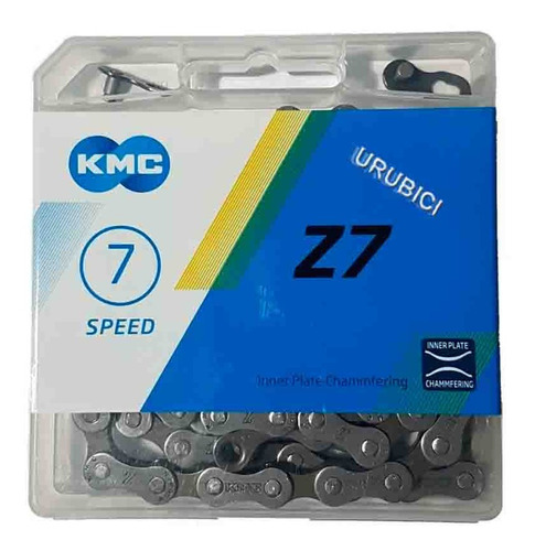 Cadena Bicicleta Kmc 7 Vel 1/2 X3/32 116 Eslabones Plateada