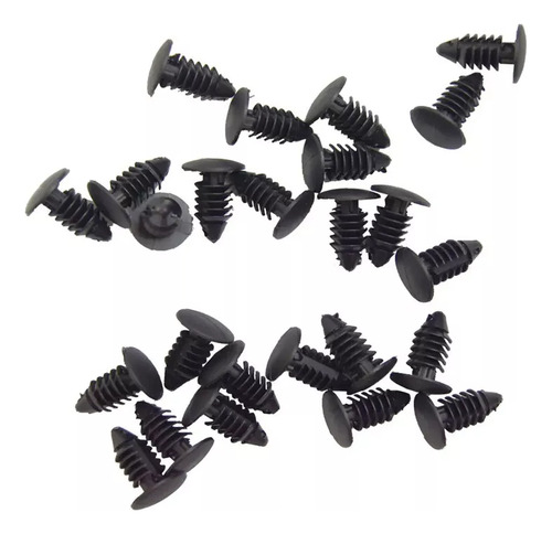 Car Fender Push Tipo Rebites De Plástico Preto Fixad 7mm